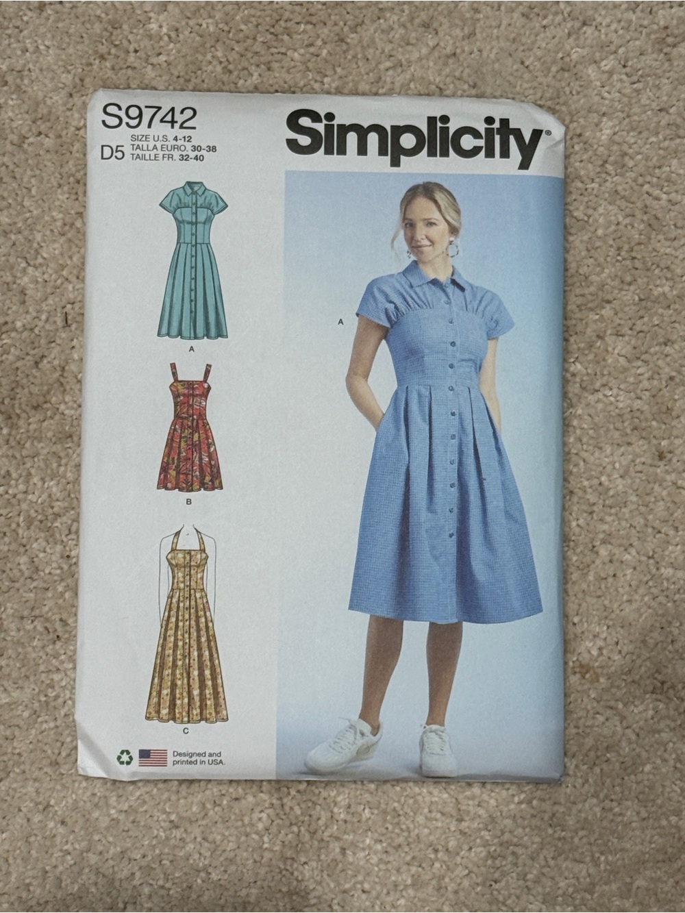 Simplicity S9742 Misses Dress sewing pattern